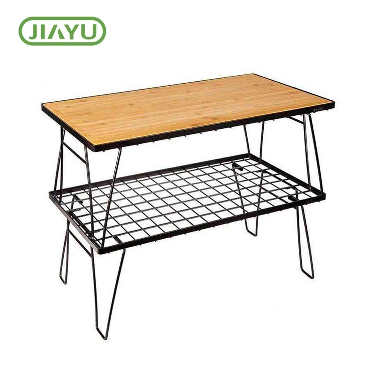 Gấp bàn cắm trại bằng gỗ bằng gỗ rắn